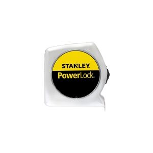 Stanley powerlock stålmålebånd 10 m x 25 mm ob. forkromet - kort