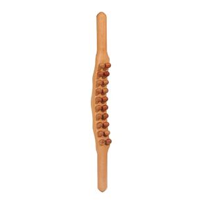 Træ Gua Sha Stick Dobbelt Række 20 Perler Trigger Point Massager Værktøj til Muskel Nakke Ryg Bøg 20 Perler