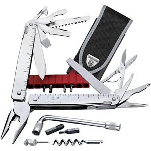 Victorinox 38 Function CS Plus Swiss Tool with Nylon Pouch Silver, Stainless Steel