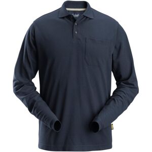 Snickers Poloshirt 2608, Med Lange Ærmer, Navy, Str. Xl