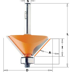 CMT Fasfræser Hm Ø19,0  15° M/leje