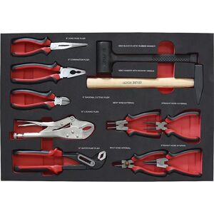 kaiserkraft Tableros de herramientas, juego de tenazas y martillos, para A x P 570 x 410 mm, 11 piezas