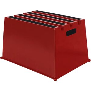 Twinco Escalerilla de plástico con peldaños antideslizantes, carga máx. 150 kg, 1 peldaño, roja, a partir de 2 unid.