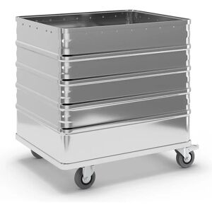 Gmöhling Carro-caja de aluminio, de pared continua, sin tapa, capacidad 223 l