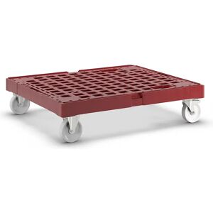 kaiserkraft Tablero rodante de plástico, longitud total 682 mm, rojo vivo