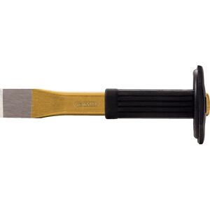 KS Tools Cincel plano con mango protector, plano/oval, longitud total 250 mm