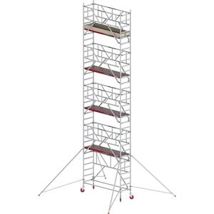 Altrex Andamio rodante RS TOWER 41 estrecho con Safe-Quick®, plataforma de madera, longitud 1,85 m, altura de trabajo 10,20 m