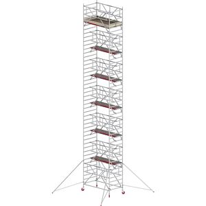 Altrex Andamio rodante RS TOWER 42 ancho con Safe-Quick®, plataforma de madera, longitud 2,45 m, altura de trabajo 14,2 m