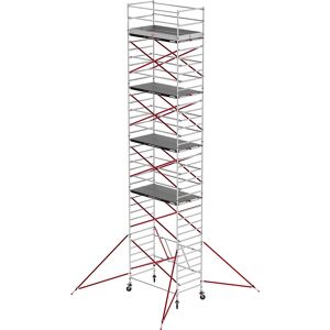 Altrex Andamio rodante RS TOWER 55, plataforma Fiber-Deck®, longitud 2,45 m, altura de trabajo 11,80 m