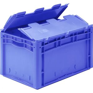 BITO Recipiente apilable en euroformato XL, con tapa de bisagra abatible de 2 piezas, L x A x H 300 x 200 x 188 mm