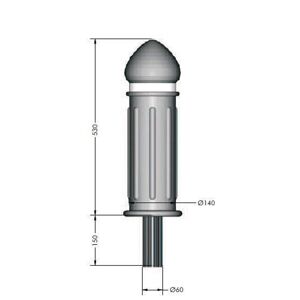 Divetis Pilona Goma Quita Y Pon 140 Alto 530 Mm