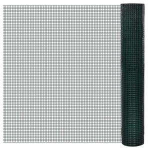 vidaXL Alambrada galvanizada con revestimiento de PVC verde 10x1 m