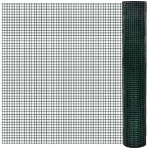 vidaXL Alambrada galvanizada con revestimiento de PVC verde 25x1 m