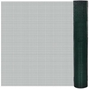 vidaXL Alambrada galvanizada con revestimiento de PVC verde 25x1 m