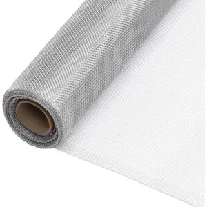 vidaXL Malla mosquitera de aluminio plateada 60x1000 cm