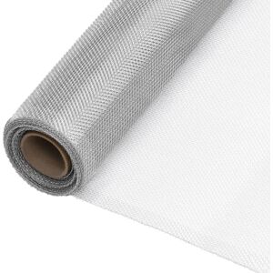 vidaXL Malla mosquitera de aluminio plateada 60x2000 cm