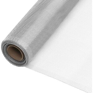 vidaXL Malla mosquitera de aluminio plateada 80x1000 cm