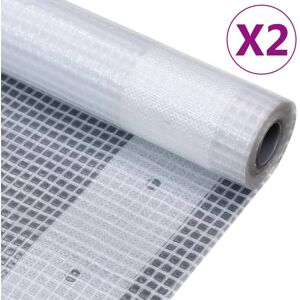 vidaXL Lonas de leno 2 unidades 260 g/m² 3x20 m blanca