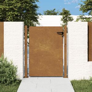 vidaXL Puerta de jardín acero corten 105x155 cm