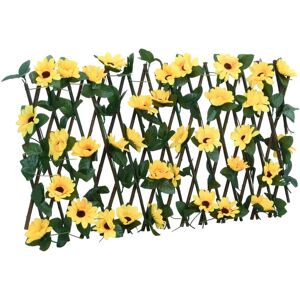 vidaXL Enrejado valla expansible hiedra artificial amarillo 180x20 cm