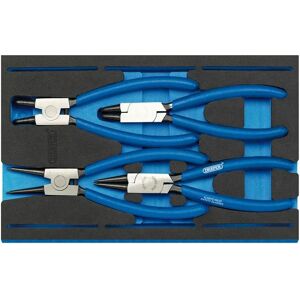 4 Alicates Circlip Draper en bandeja modular. Alta resistencia