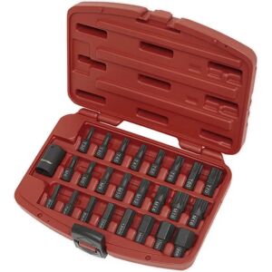 Sealey 25 Puntas de impacto Torx   Hexagonales & XZN Cr-Mo - Gama Premier