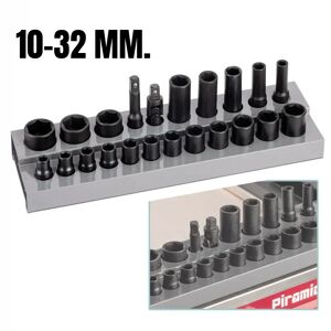 BaumAuto Set de vasos de impacto, 22 piezas 10 - 32 mm. 1/2