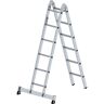 MUNK Escalera plegable de aluminio, puede usarse como escalera de mano y de tijera, 2 x 6 peldaños estrechos
