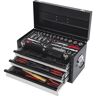 KS Tools Juego de herramientas universales de 1/4'' + 1/2'' CHROMEplus, GEAR, 99 piezas, Flank Traction