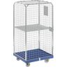 kaiserkraft Contenedor rodante SAFE, H x A x P 1550 x 720 x 810 mm, tablero rodante azul