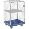 kaiserkraft Contenedor rodante SAFE, H x A x P 1200 x 720 x 810 mm, tablero rodante azul