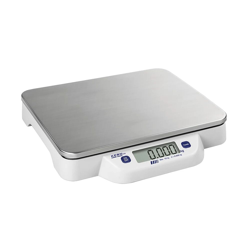KERN Báscula de sobremesa, para usos móviles, rango de pesaje hasta 20 kg, intervalos de lectura 10 g, plataforma de pesaje de 320 x 260 mm