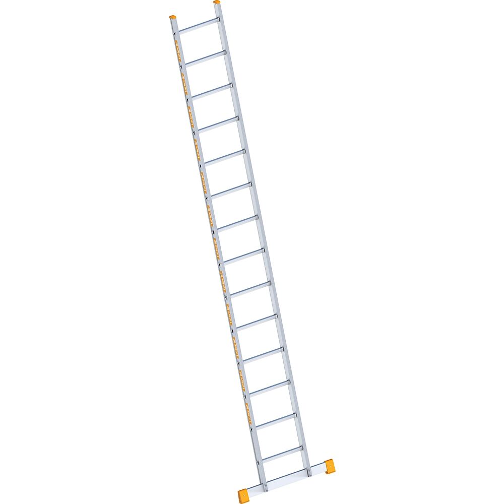 Layher Escalera de mano de aluminio, con peldaños, anchura 450 mm, 14 peldaños incl. traviesa