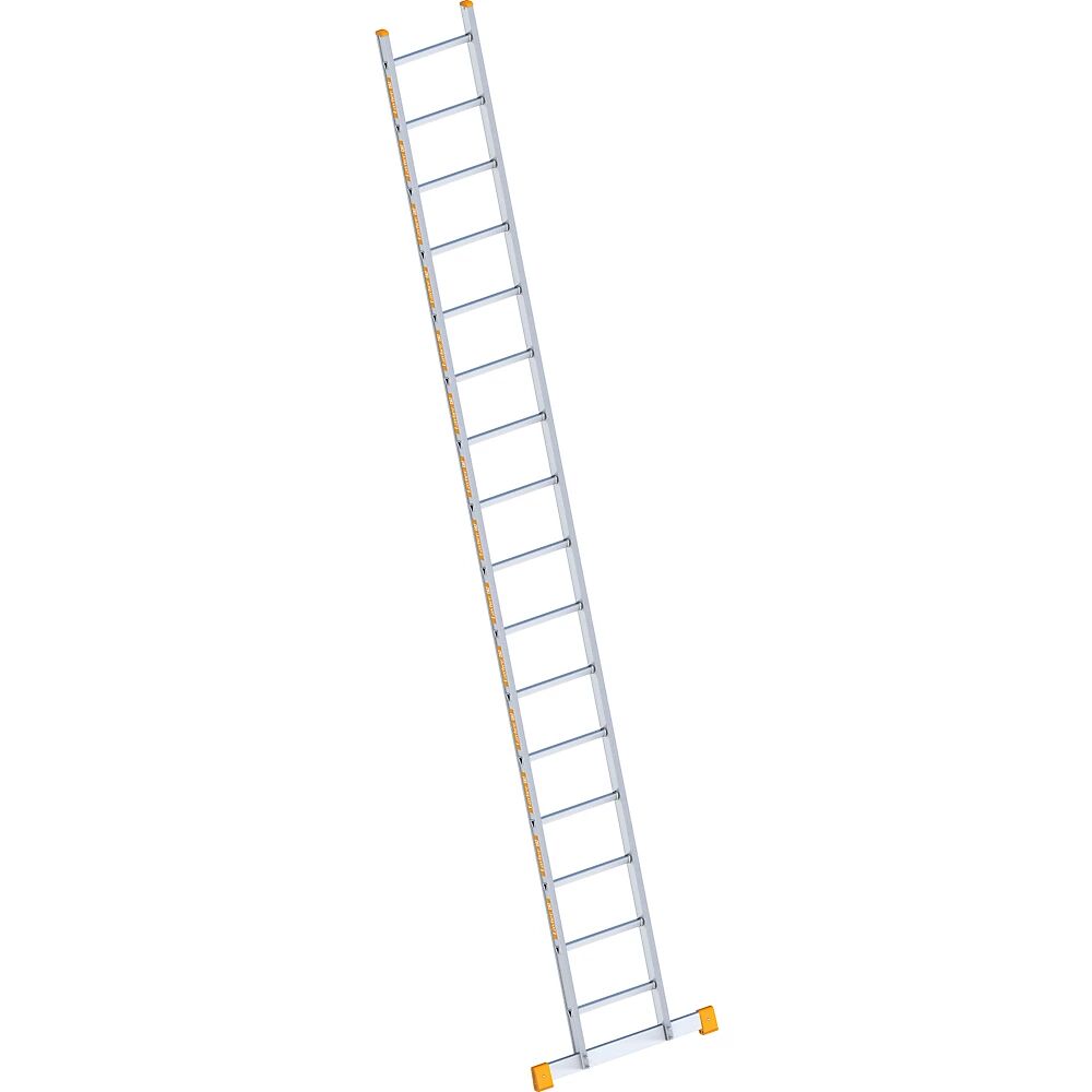Layher Escalera de mano de aluminio, con peldaños, anchura 450 mm, 16 peldaños incl. traviesa