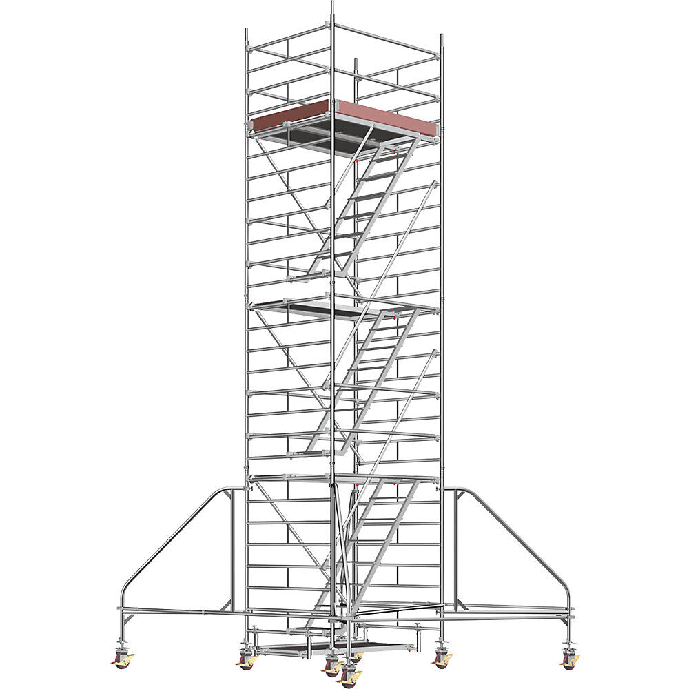 Layher Andamio rodante universal, con escalera, plataforma de 1,80 x 1,50 m, altura de andamio 7,43 m, a partir de 2 unid.