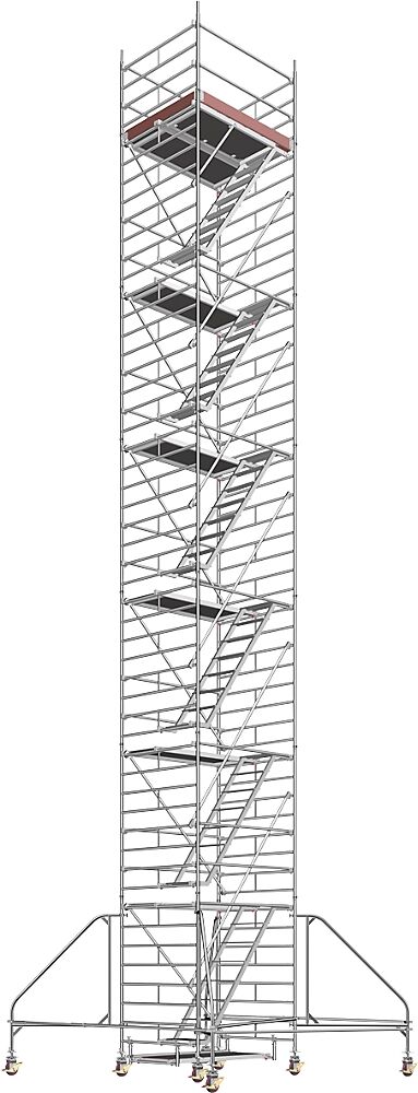 Layher Andamio rodante universal, con escalera, plataforma de 1,80 x 1,50 m, altura de andamio 13,43 m, a partir de 2 unid.