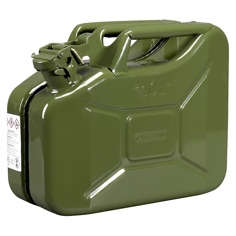 PRESSOL Bidón metálico para combustible, capacidad 10 l, UE 5 unid., verde oliva
