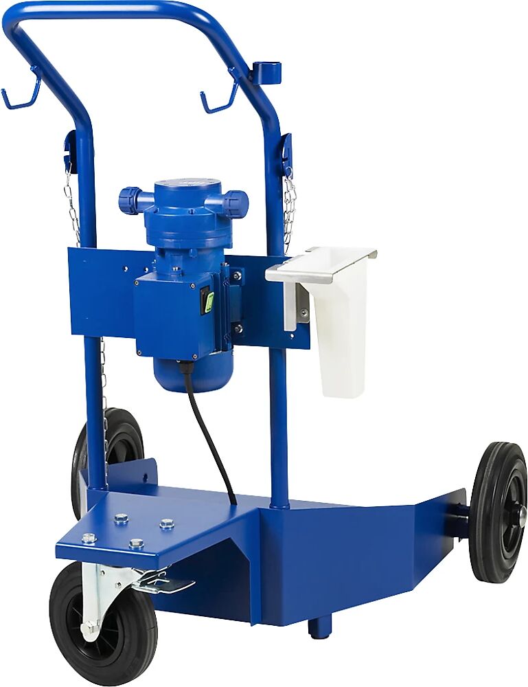 PRESSOL Carro para bidón para AUS 32 (AdBlue®) / urea, bomba de membrana, 230 V, 35 l/min, para recipiente de 200 / 220 l