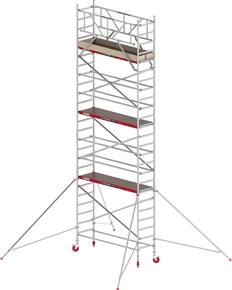 Altrex Andamio rodante RS TOWER 41 estrecho, plataforma de madera, longitud 2,45 m, altura de trabajo 8,20 m