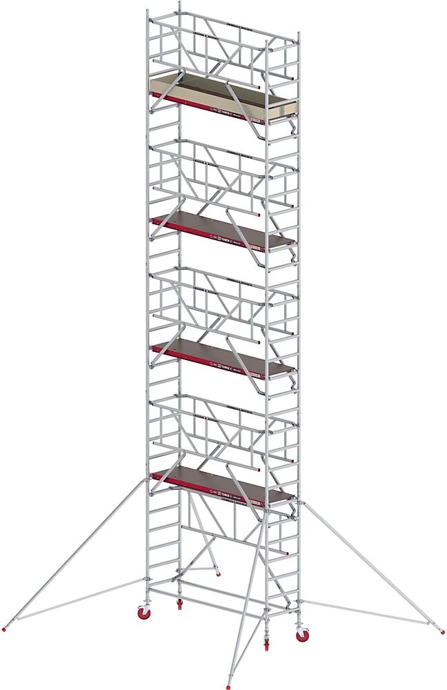 Altrex Andamio rodante RS TOWER 41 estrecho con Safe-Quick®, plataforma de madera, longitud 1,85 m, altura de trabajo 10,20 m