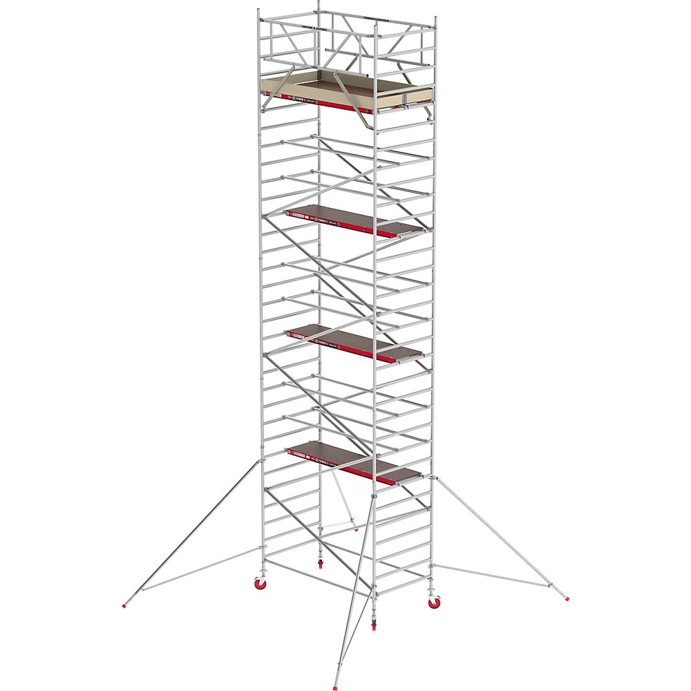 Altrex Andamio rodante RS TOWER 42 ancho, plataforma de madera, longitud 1,85 m, altura de trabajo 10,20 m