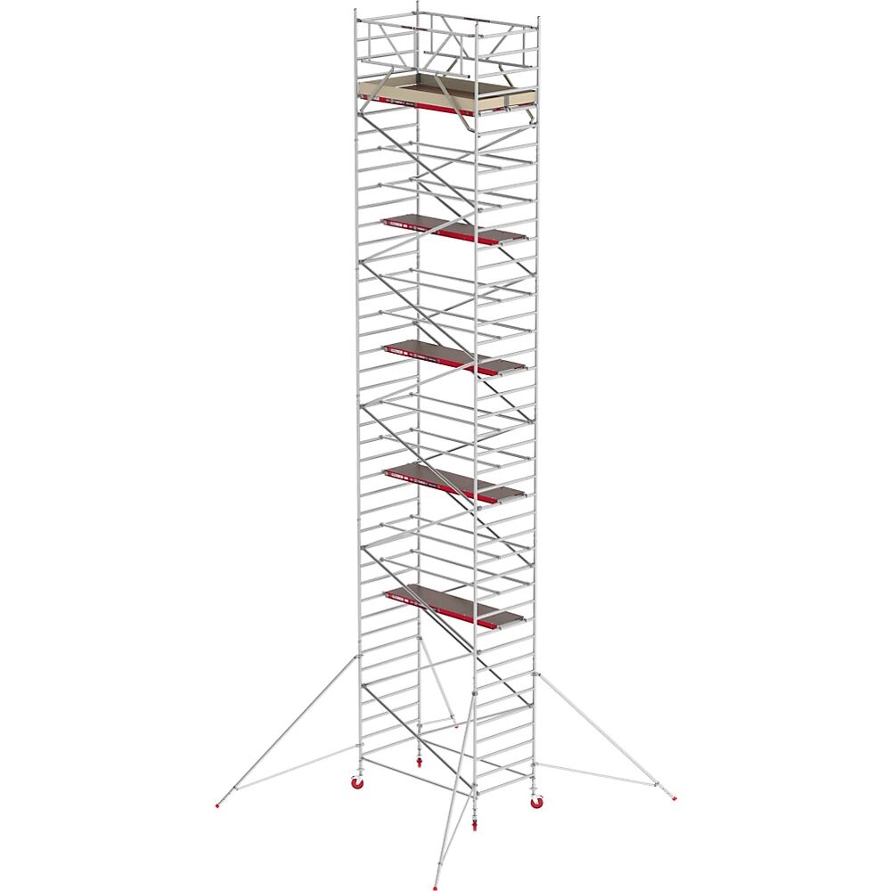 Altrex Andamio rodante RS TOWER 42 ancho, plataforma de madera, longitud 2,45 m, altura de trabajo 13,20 m