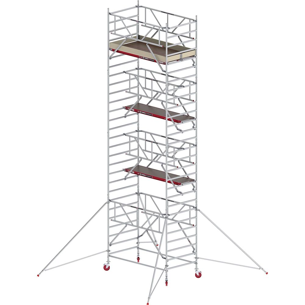 Altrex Andamio rodante RS TOWER 42 ancho con Safe-Quick®, plataforma de madera, longitud 2,45 m, altura de trabajo 9,20 m
