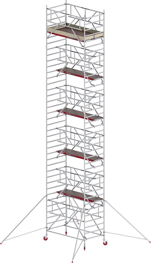 Altrex Andamio rodante RS TOWER 42 ancho con Safe-Quick®, plataforma de madera, longitud 1,85 m, altura de trabajo 12,2 m