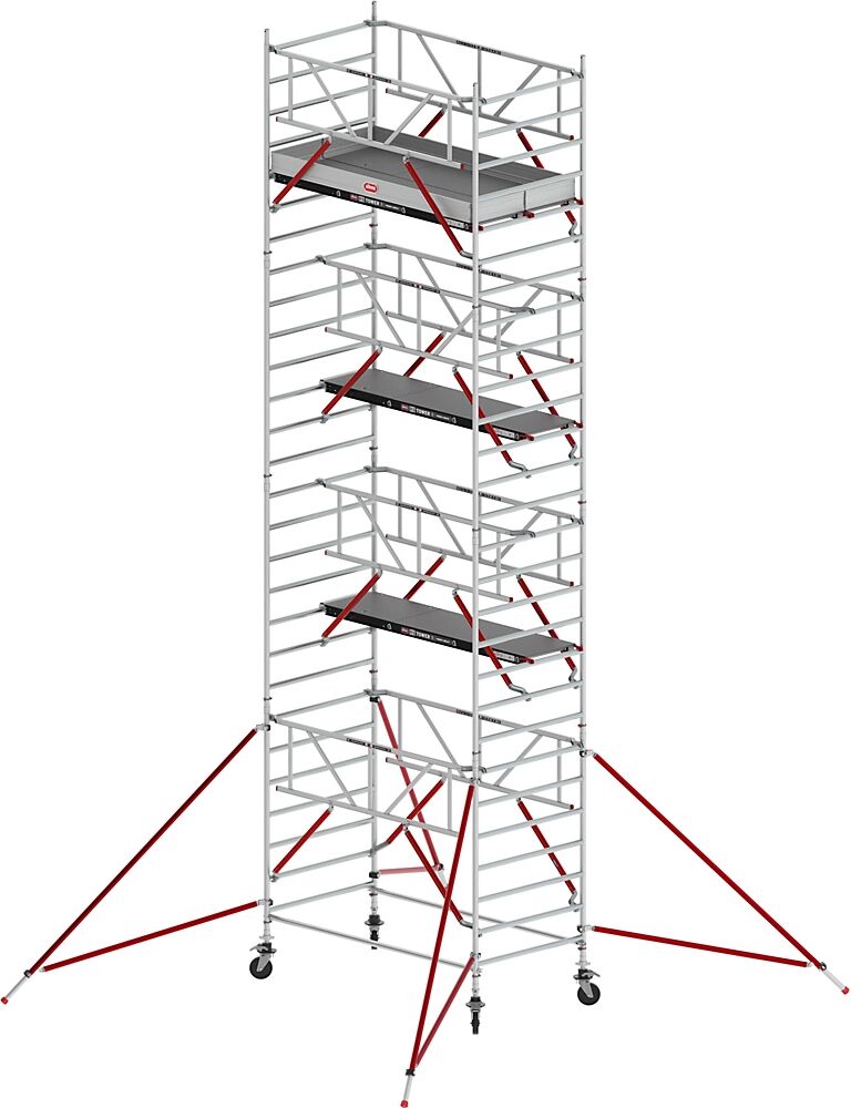 Altrex Andamio rodante RS TOWER 52 ancho, con plataforma Fiber-Deck®, longitud 2,45 m, altura de trabajo 9,20 m