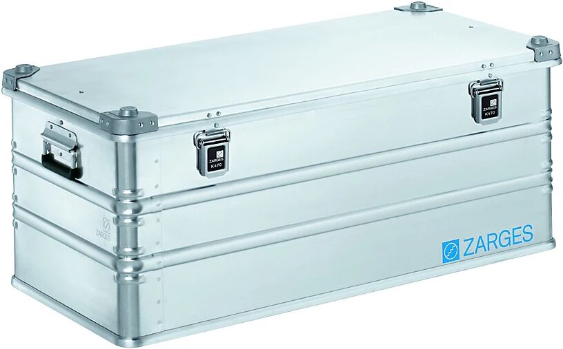 ZARGES Caja de transporte de aluminio, capacidad 162 l, L x A x H interiores 950 x 450 x 380 mm, modelo robusto