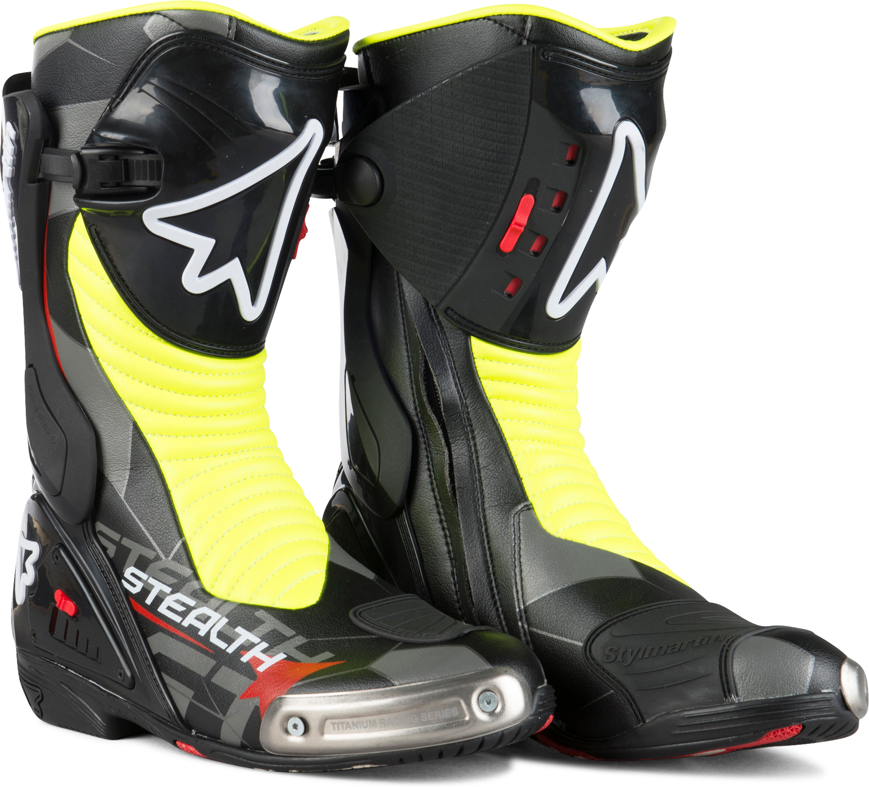 Stylmartin Botas de Moto  Stealth Evo Negro-Amarillo Fluo