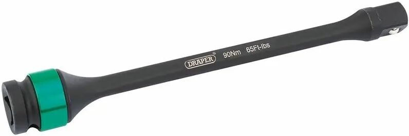 Draper Extensión para llaves vaso de 1/2" con limitador de par a 90 Nm.