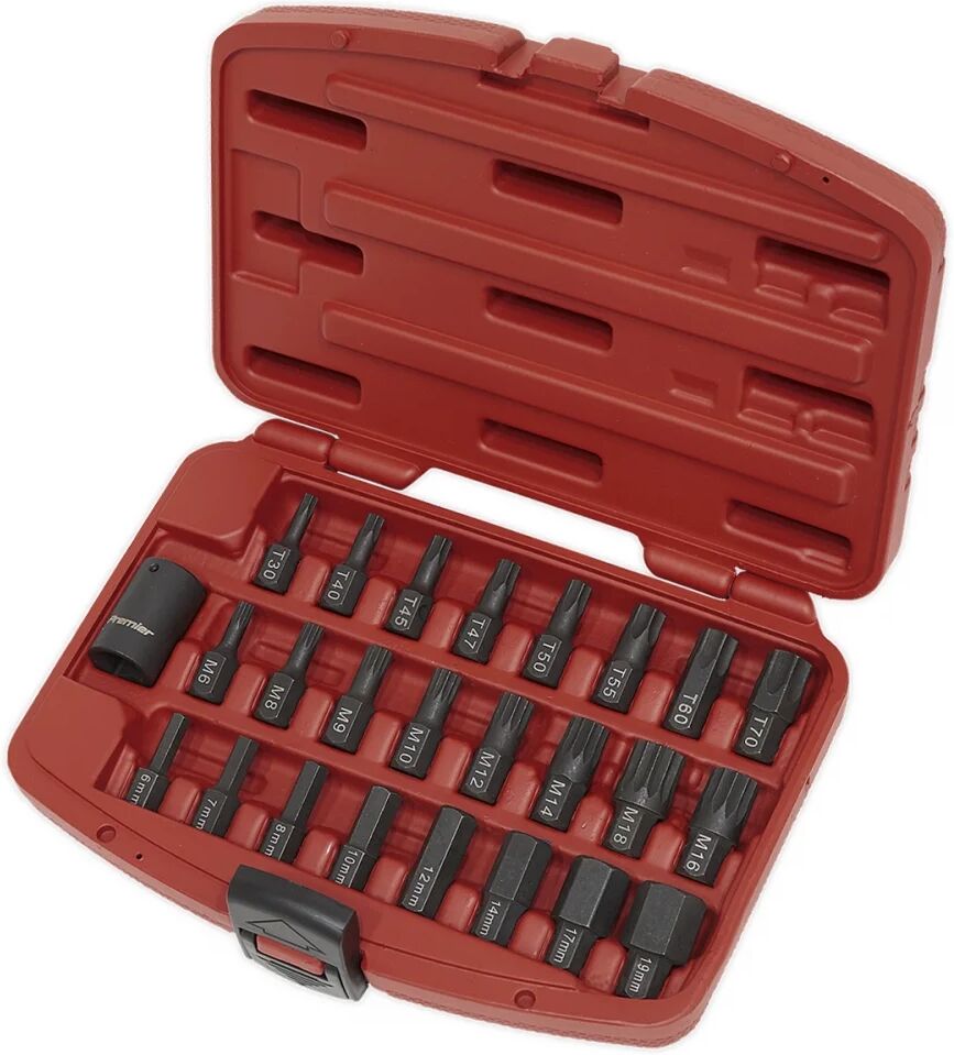 Sealey 25 Puntas de impacto Torx   Hexagonales & XZN Cr-Mo - Gama Premier