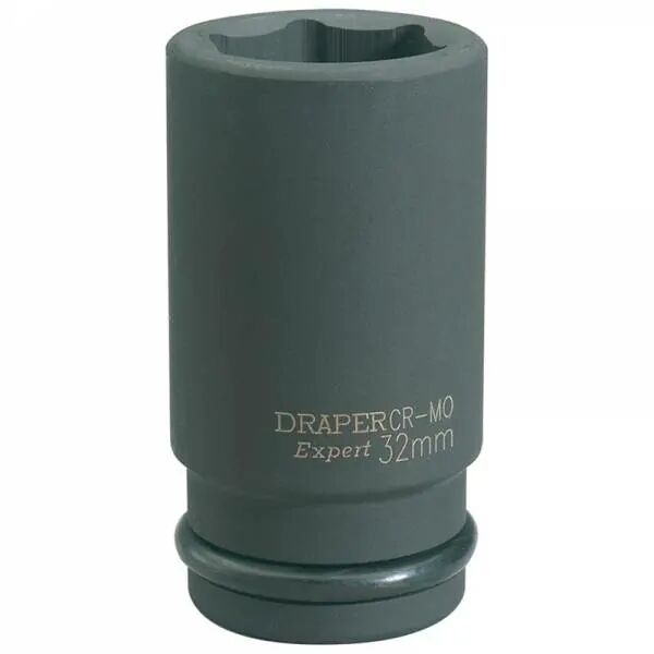 Draper Llave de vaso de impacto larga de 32 mm. 3/4" Hexagonal